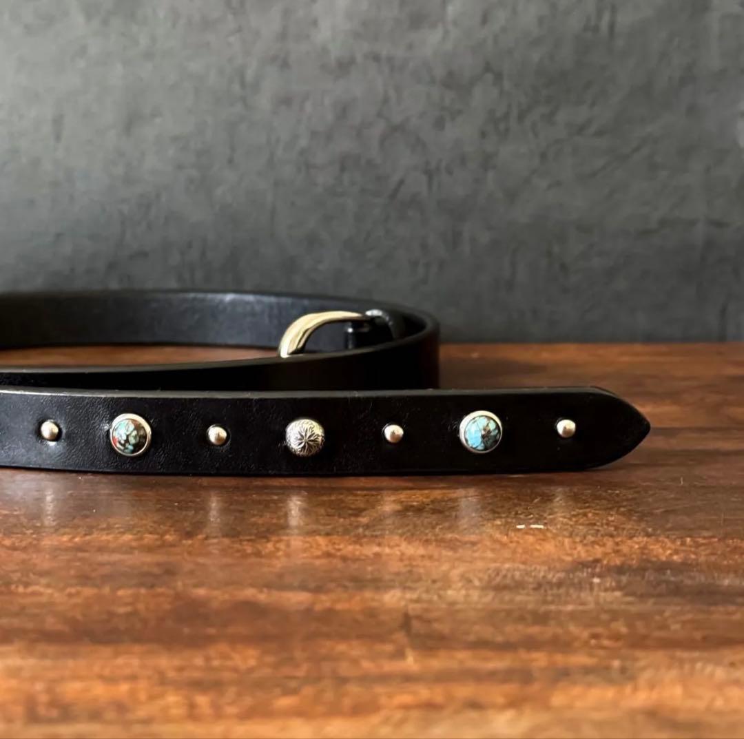 スタッズナローベルトアースターコイズ18mm