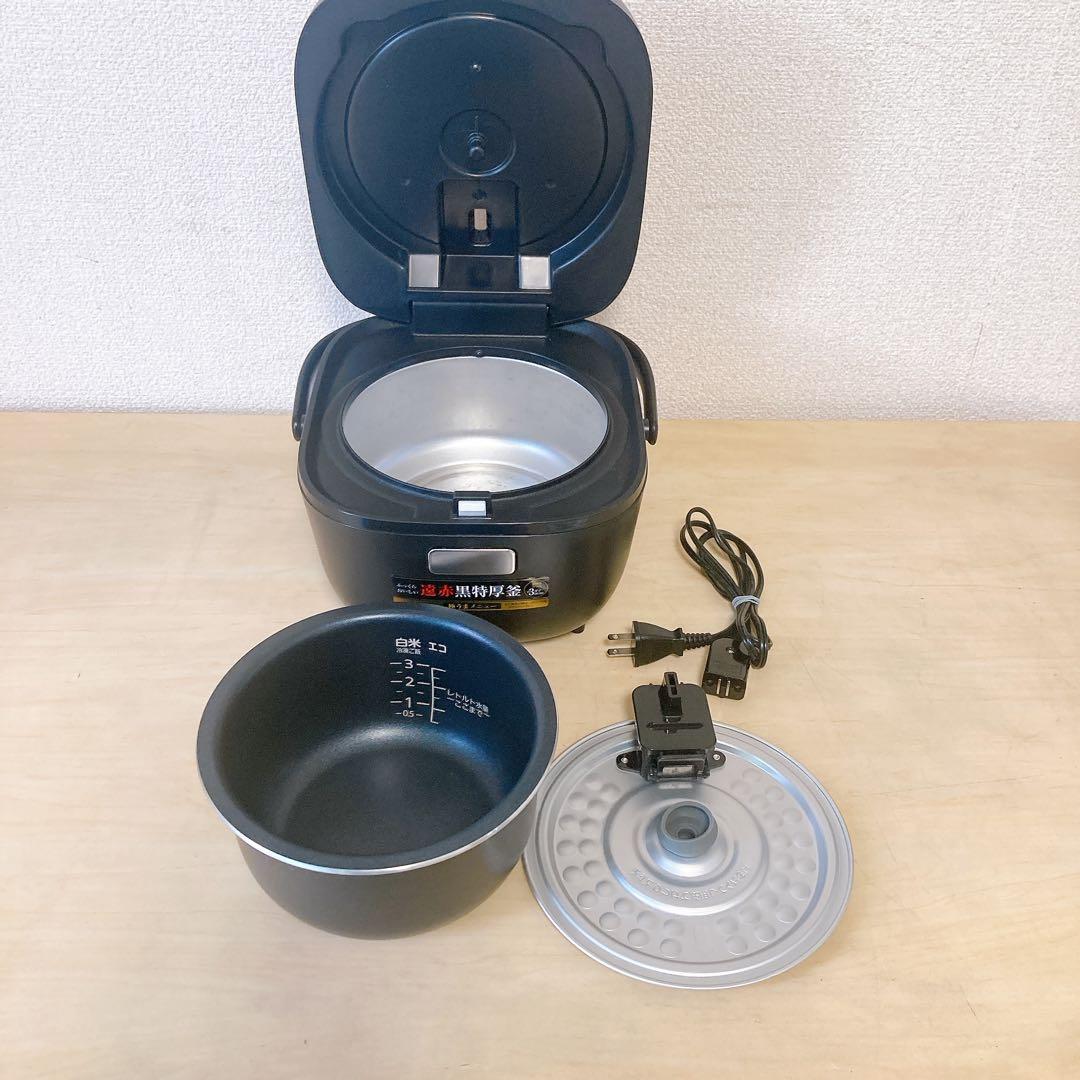 TIGER タイガーマイコンジャー 炊飯器 JBS-A055 ３合炊き 黒特厚釜