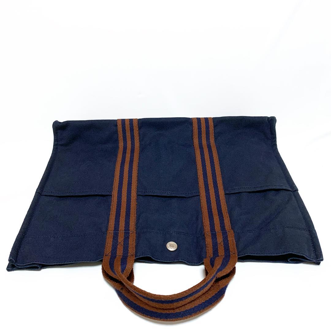 HERMES エルメス フールトゥMM トートバッグ ネイビー
