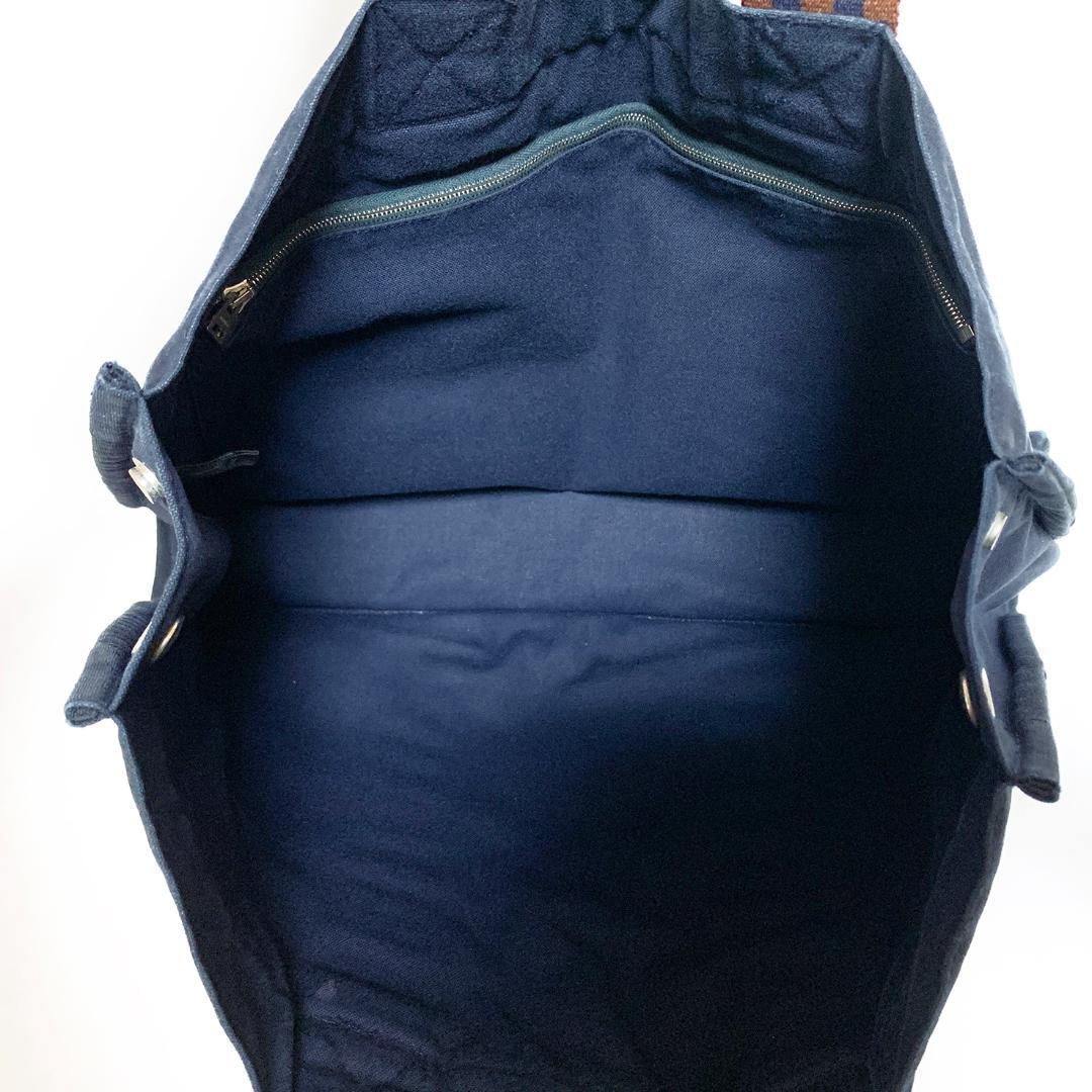 HERMES エルメス フールトゥMM トートバッグ ネイビー