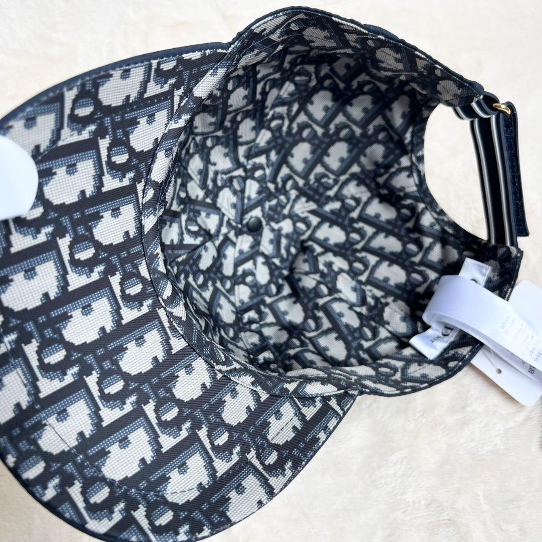 美品　ディオール　キャップ　無地　ネイビー　トロッター　57