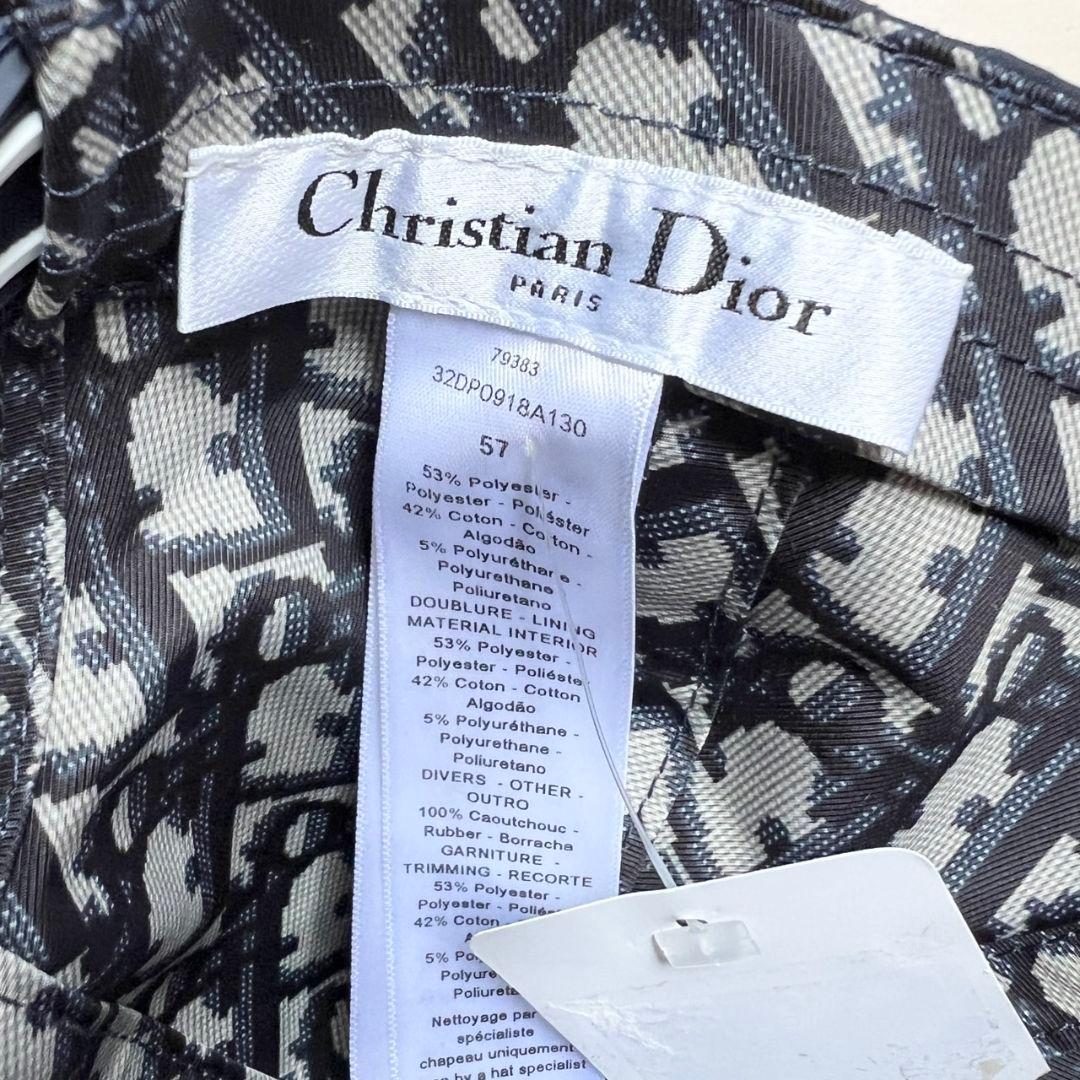 美品　ディオール　キャップ　無地　ネイビー　トロッター　57