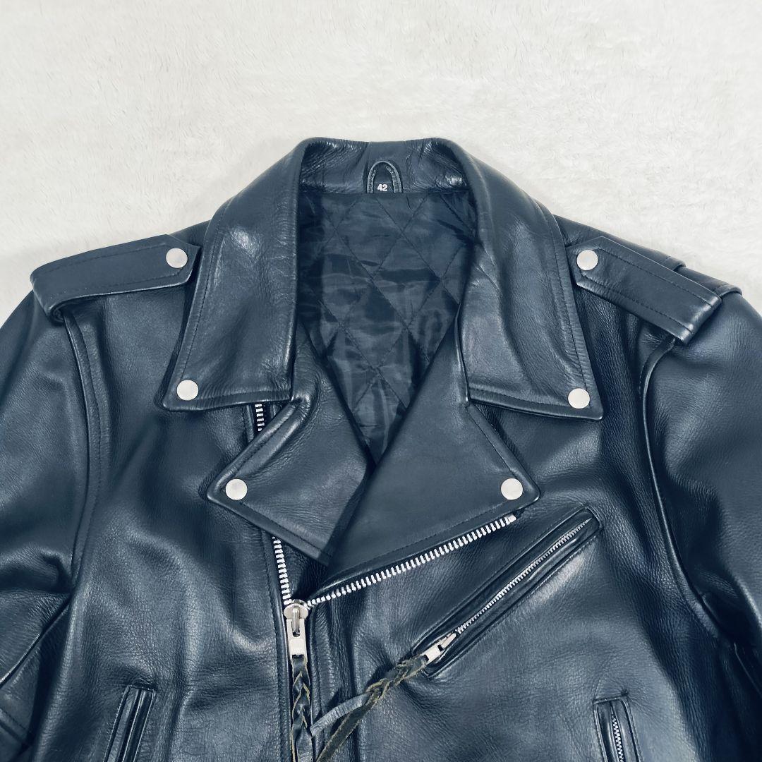 【大きなサイズ☆42】FREEDOM フリーダム　ダブルライダースジャケット