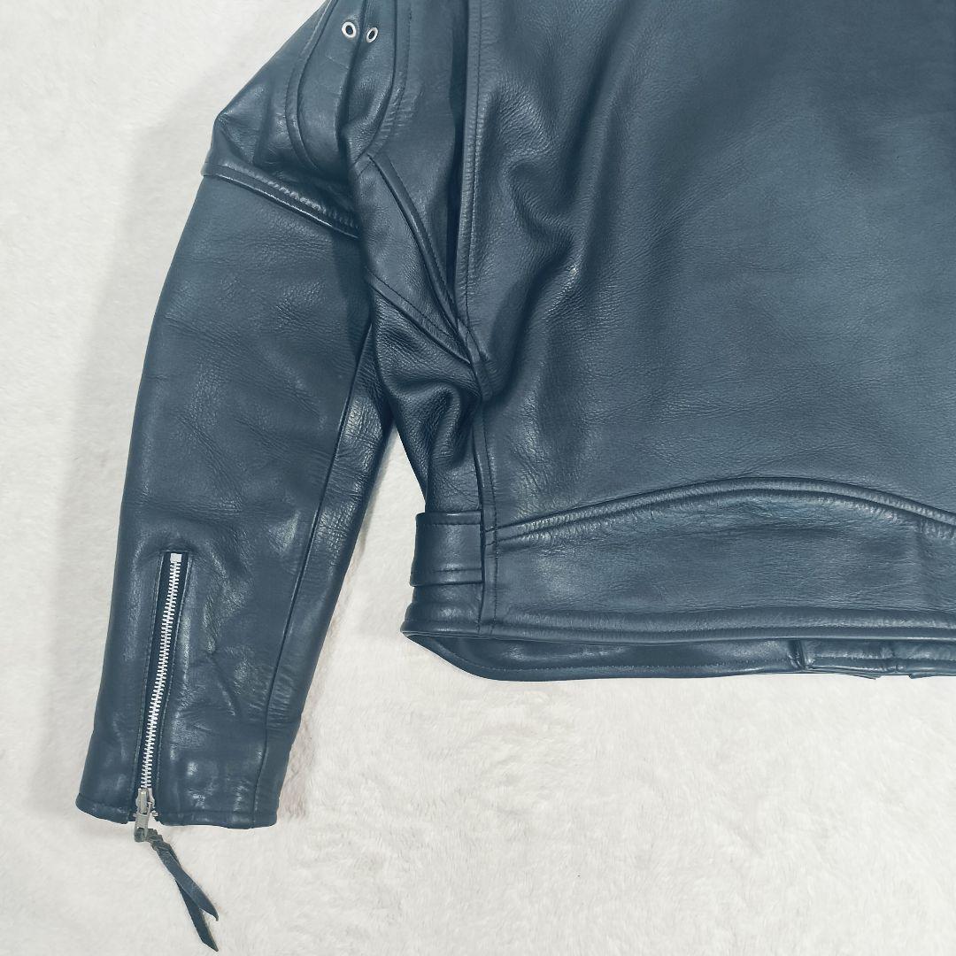 【大きなサイズ☆42】FREEDOM フリーダム　ダブルライダースジャケット