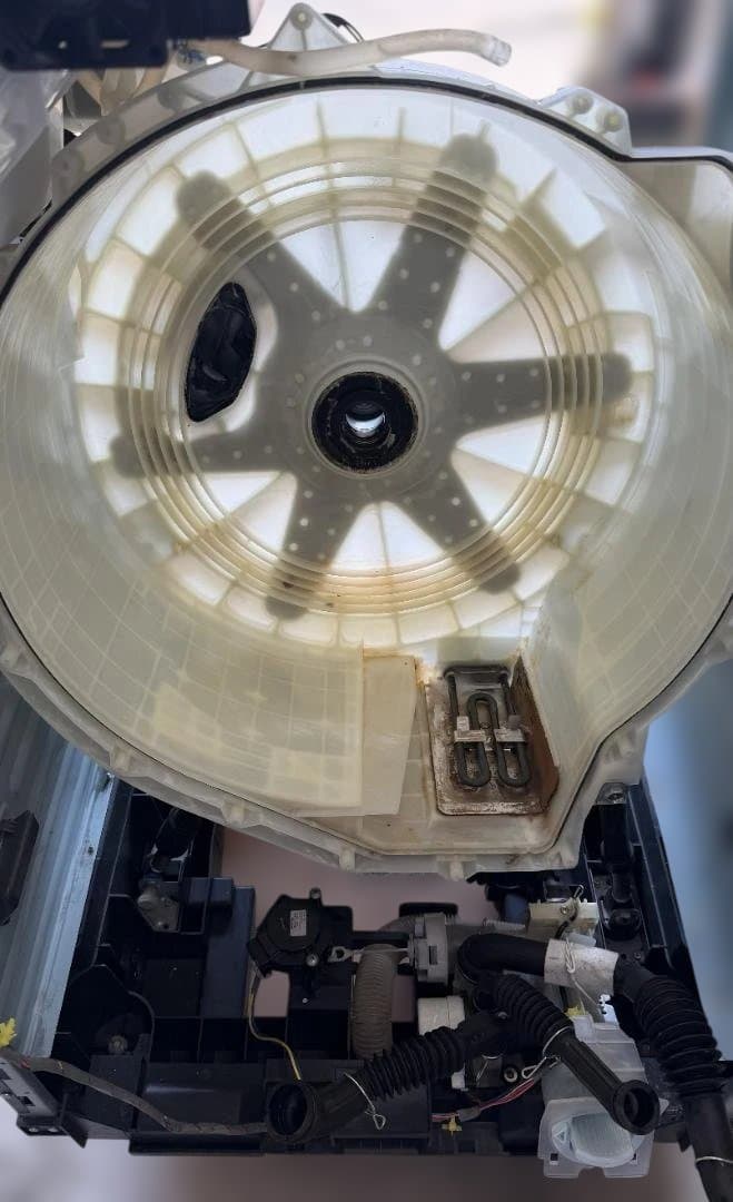 分解洗浄済 Panasonic 温水ドラム式洗濯機 洗濯10kg乾燥6kg 右開