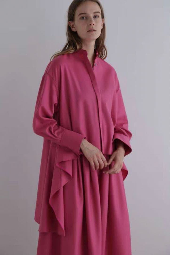 【タグ付き未使用】ピンクLE PHIL ルフィル ウールサキソニーブラウス