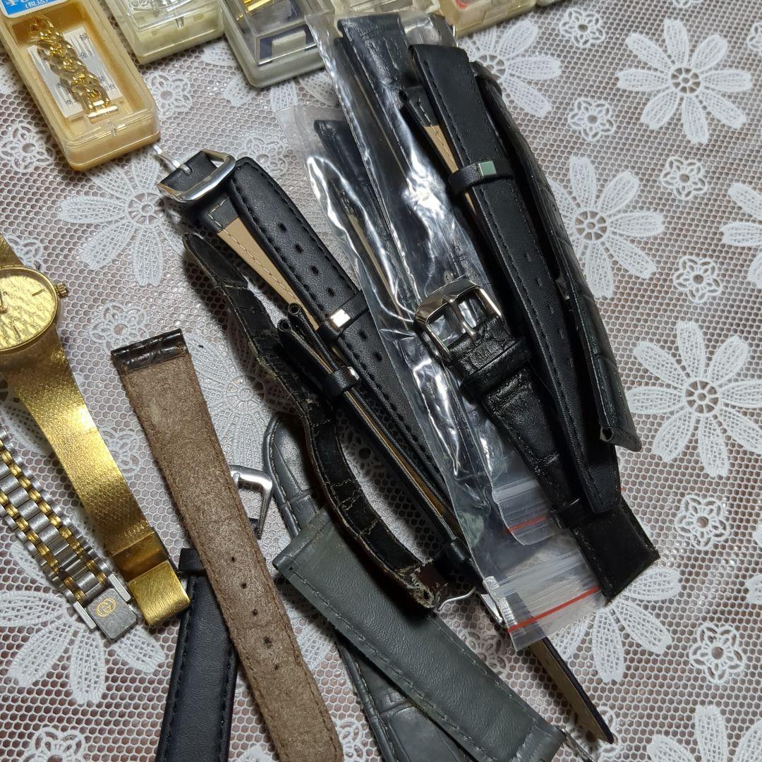 ティファニィグッチローレクスその他保管品不動品電池切れケースベルト皮ベルト未使用