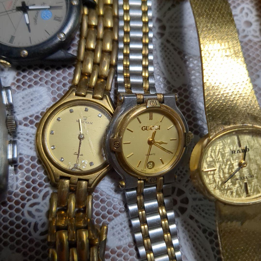 ティファニィグッチローレクスその他保管品不動品電池切れケースベルト皮ベルト未使用