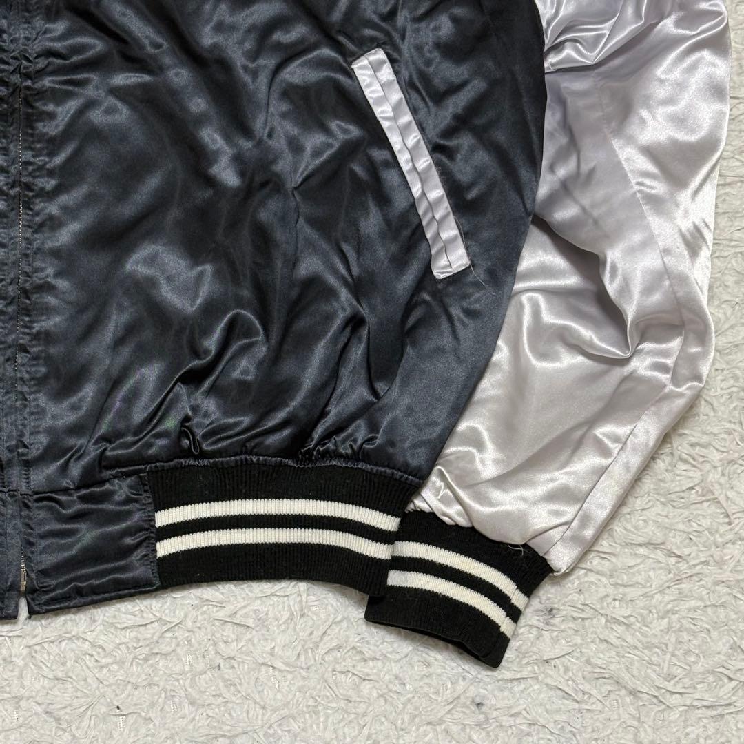 プリンス商会 スカジャン 龍 ドラゴン 横須賀 ブラック&シルバー LL サイズ