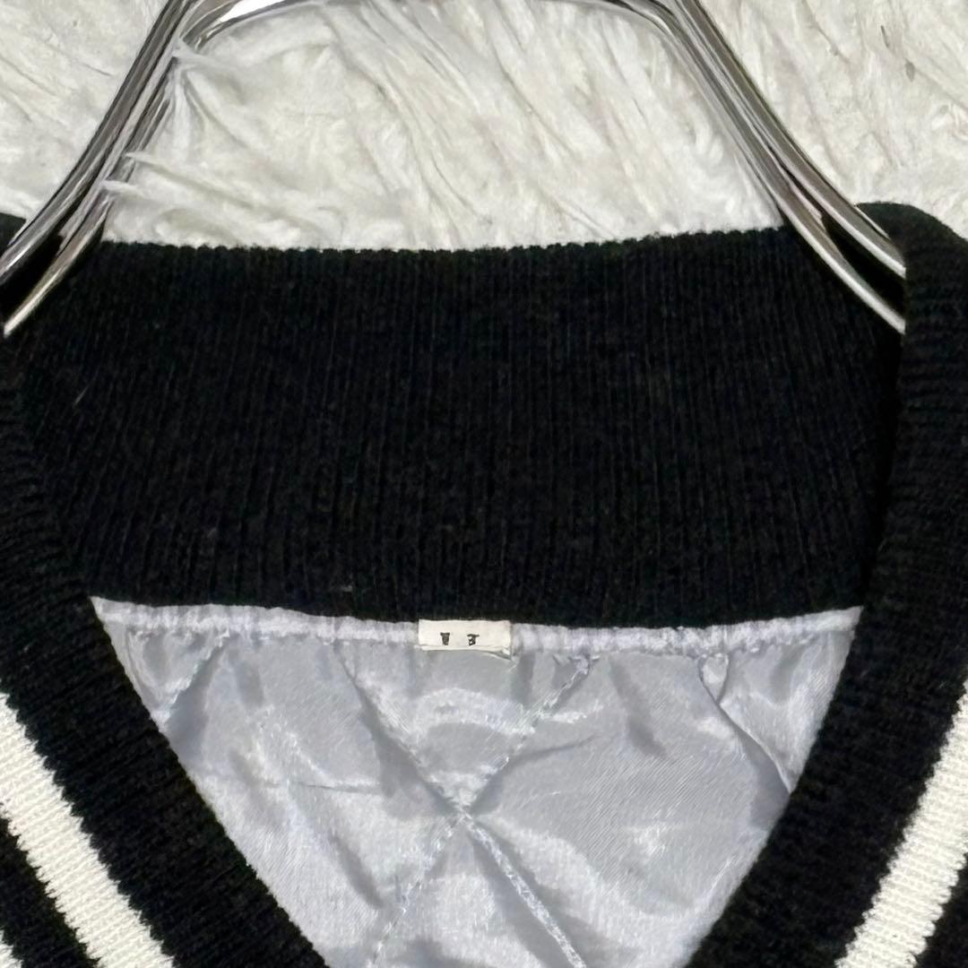 プリンス商会 スカジャン 龍 ドラゴン 横須賀 ブラック&シルバー LL サイズ