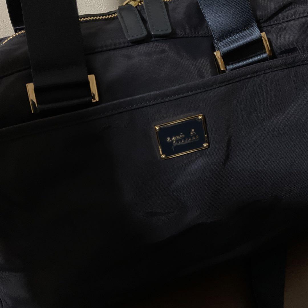 violachos新品未使用 美品 アニエスベー ロゴ ボストン⑥