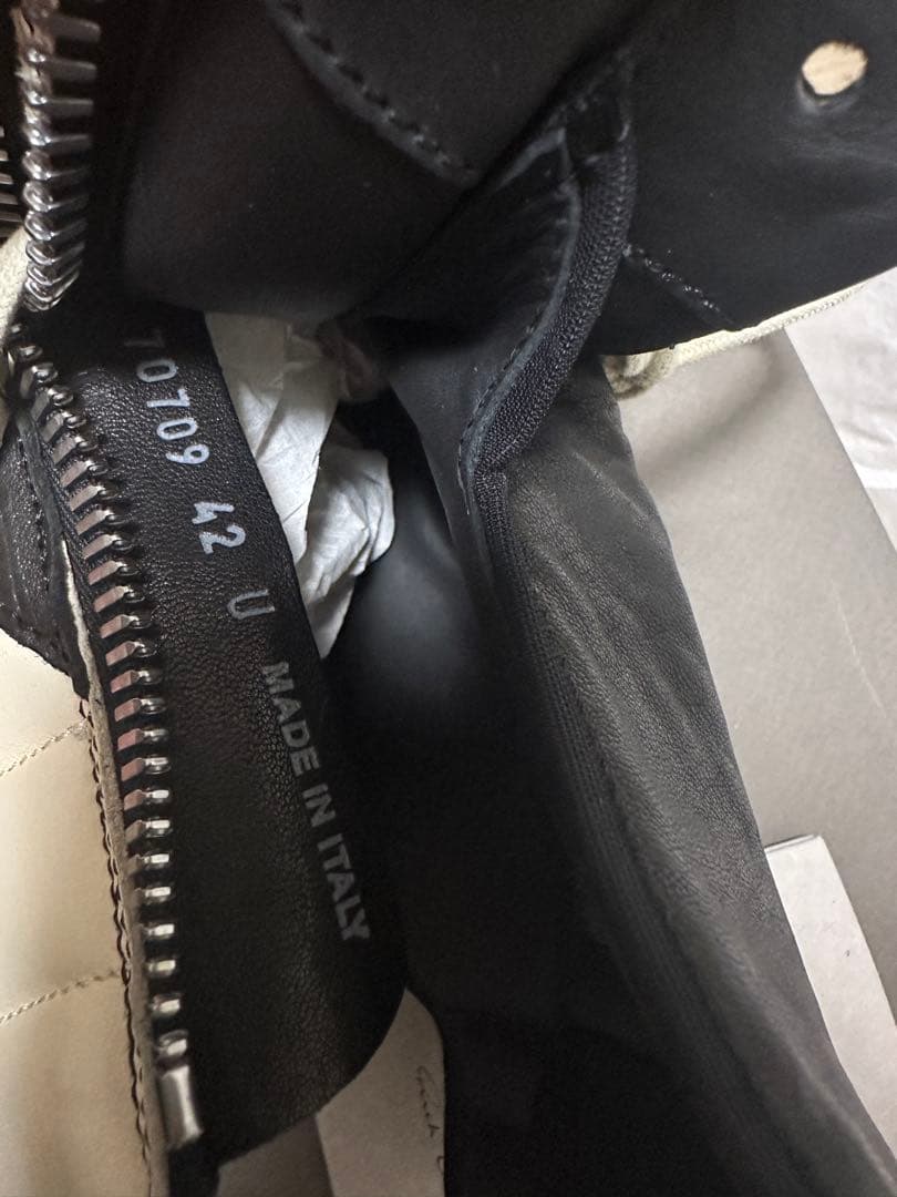 靴 rickowens leather geobasket sneakers