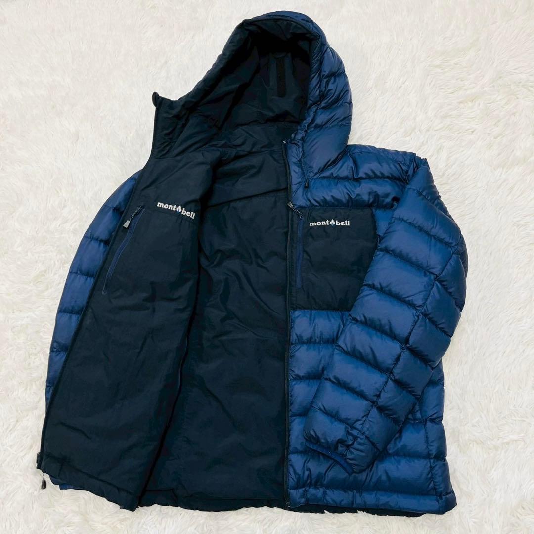 モンベル　コロラドパーカ　M　ブラック×ネイビー　リバーシブルスタッフバッグなし