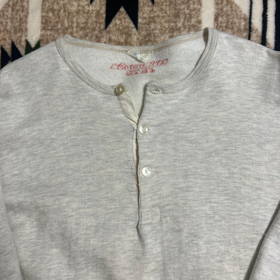 60s フランス　ヘンリーネックカットソー