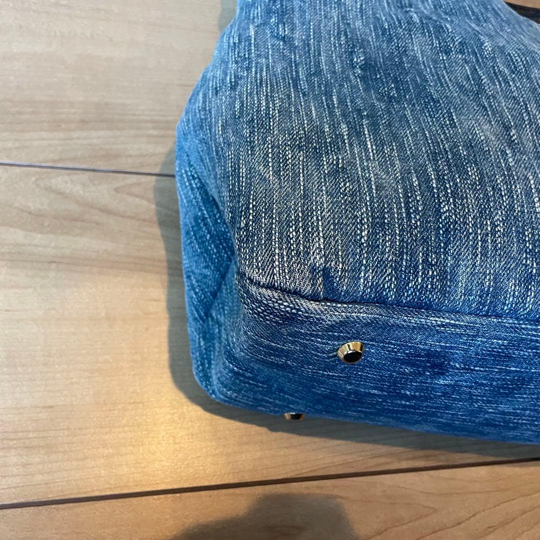 極美品　アタオ　エルヴィ　ハンドバッグ　ショルダーバッグ　デニム