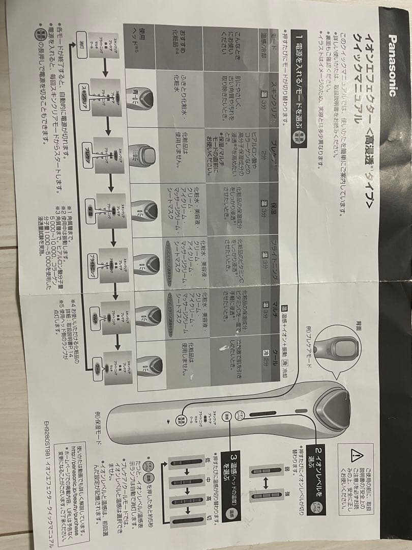 パナソニック　イオンフェクター EH-ST98
