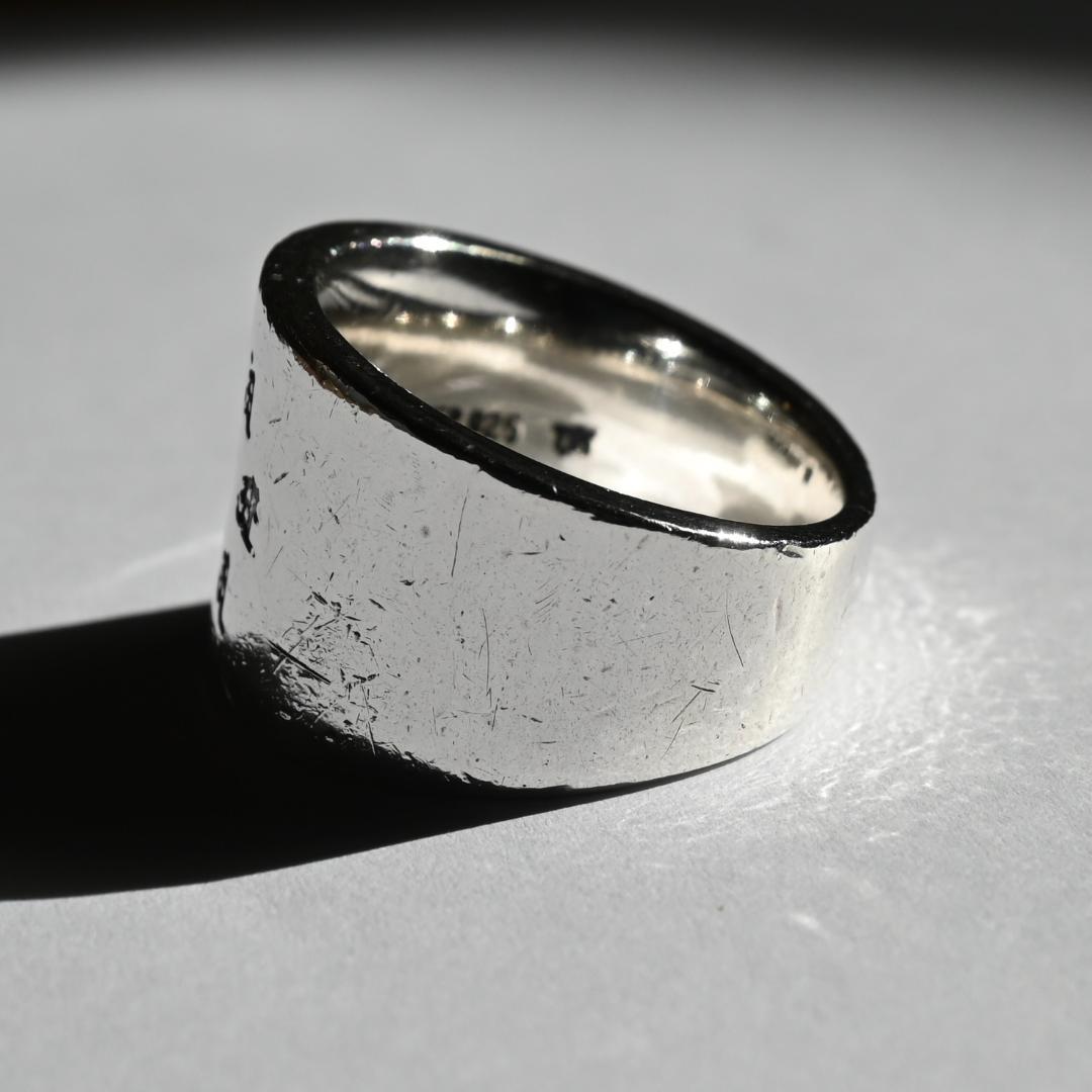 値下げ中！シルバー925 梵字彫刻リング