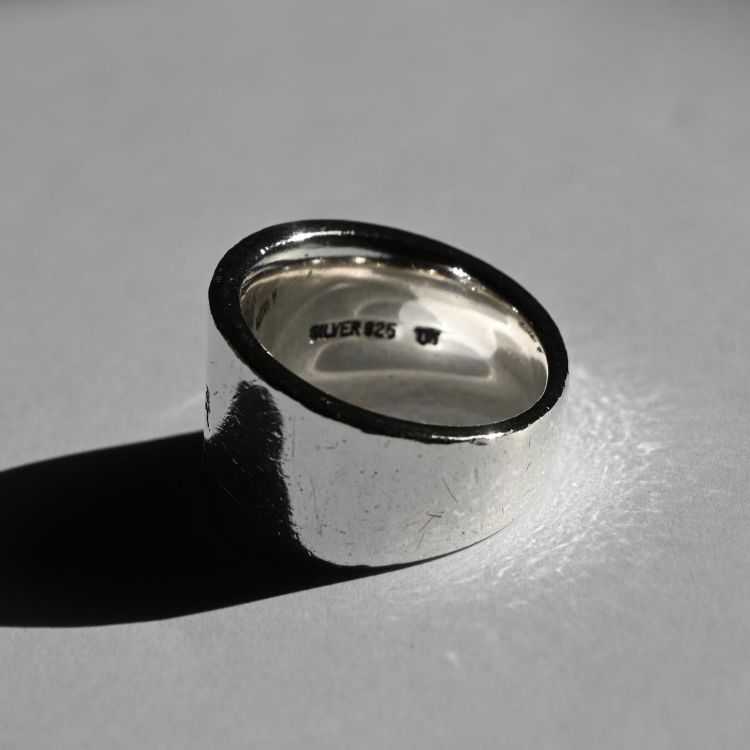 値下げ中！シルバー925 梵字彫刻リング