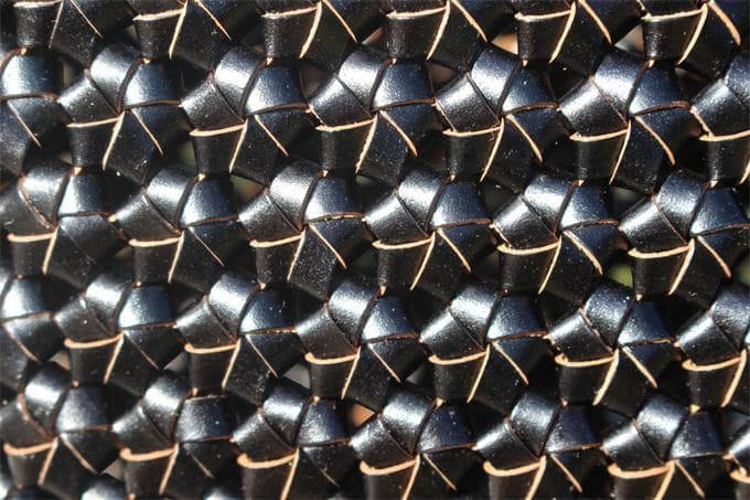 牛革 革編み込み 山葡萄風 六角花 かごバッグ 籠 BAG バッグ