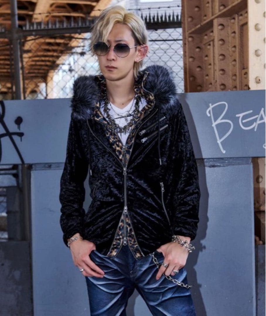 Fuga ファーパーカー　ベロア