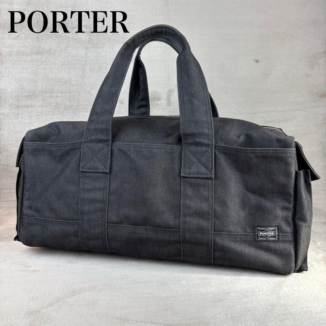 ★美品★ PORTER キャンバス ボストンバッグ スモーキー Lサイズ 大容量