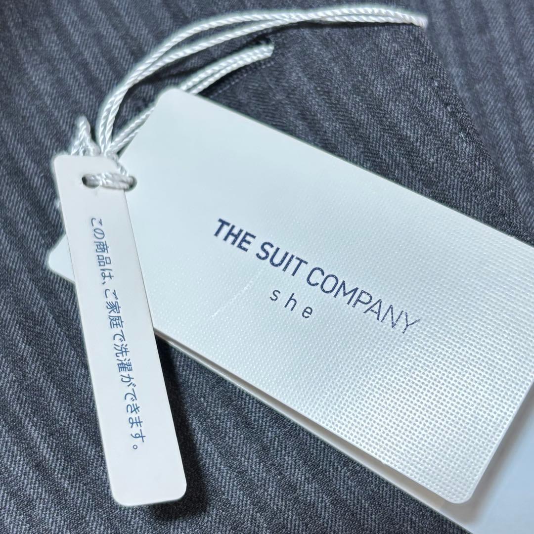 新品✨️スーツカンパニー　セットアップ　ストライプグレー　Lサイズ ウォッシャブル