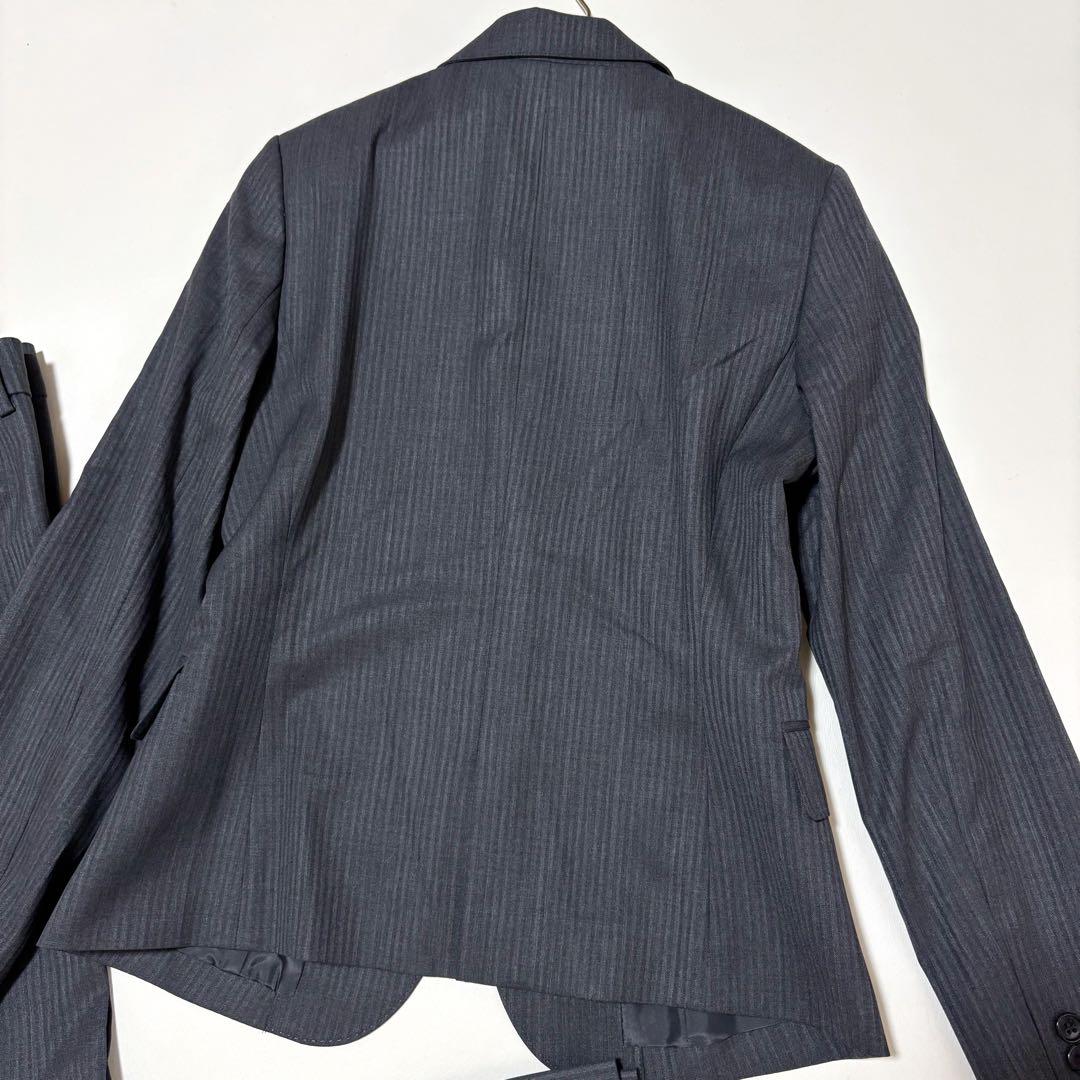 新品✨️スーツカンパニー　セットアップ　ストライプグレー　Lサイズ ウォッシャブル