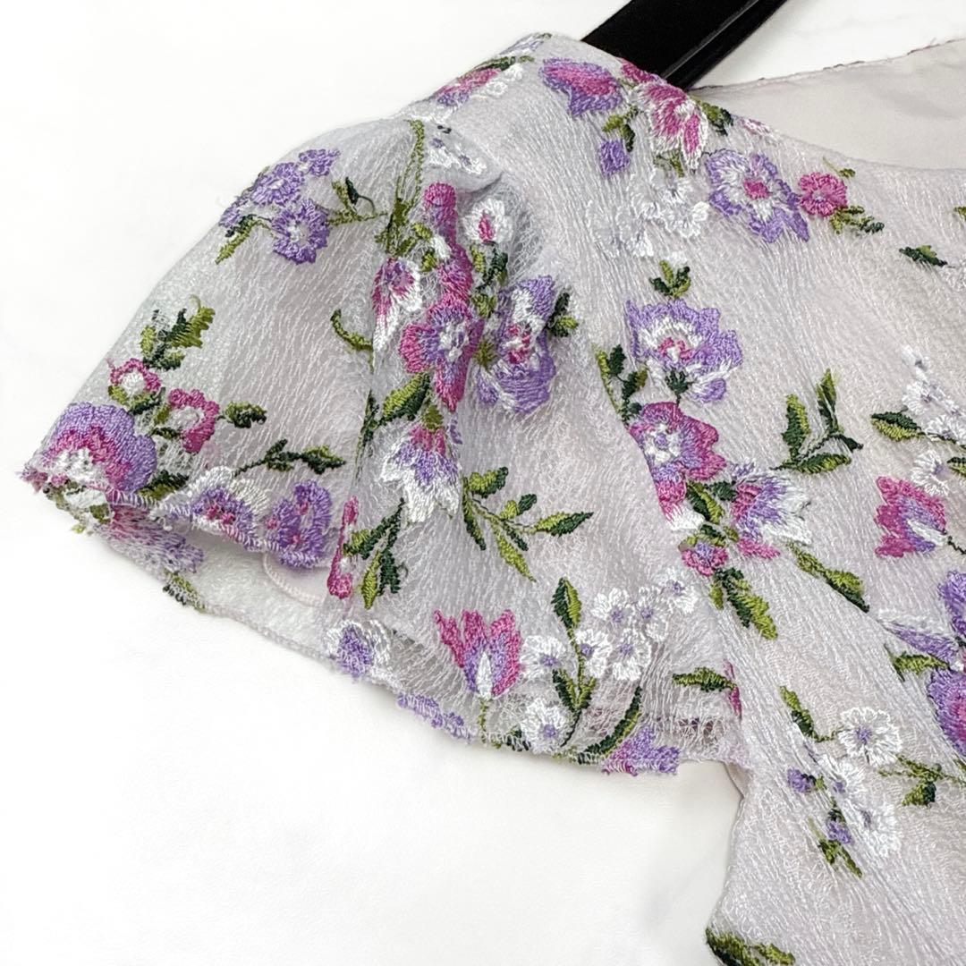 TOCCA トッカ CINI ドレス 花柄 刺繍 ワンピース フレア 0 ピンク