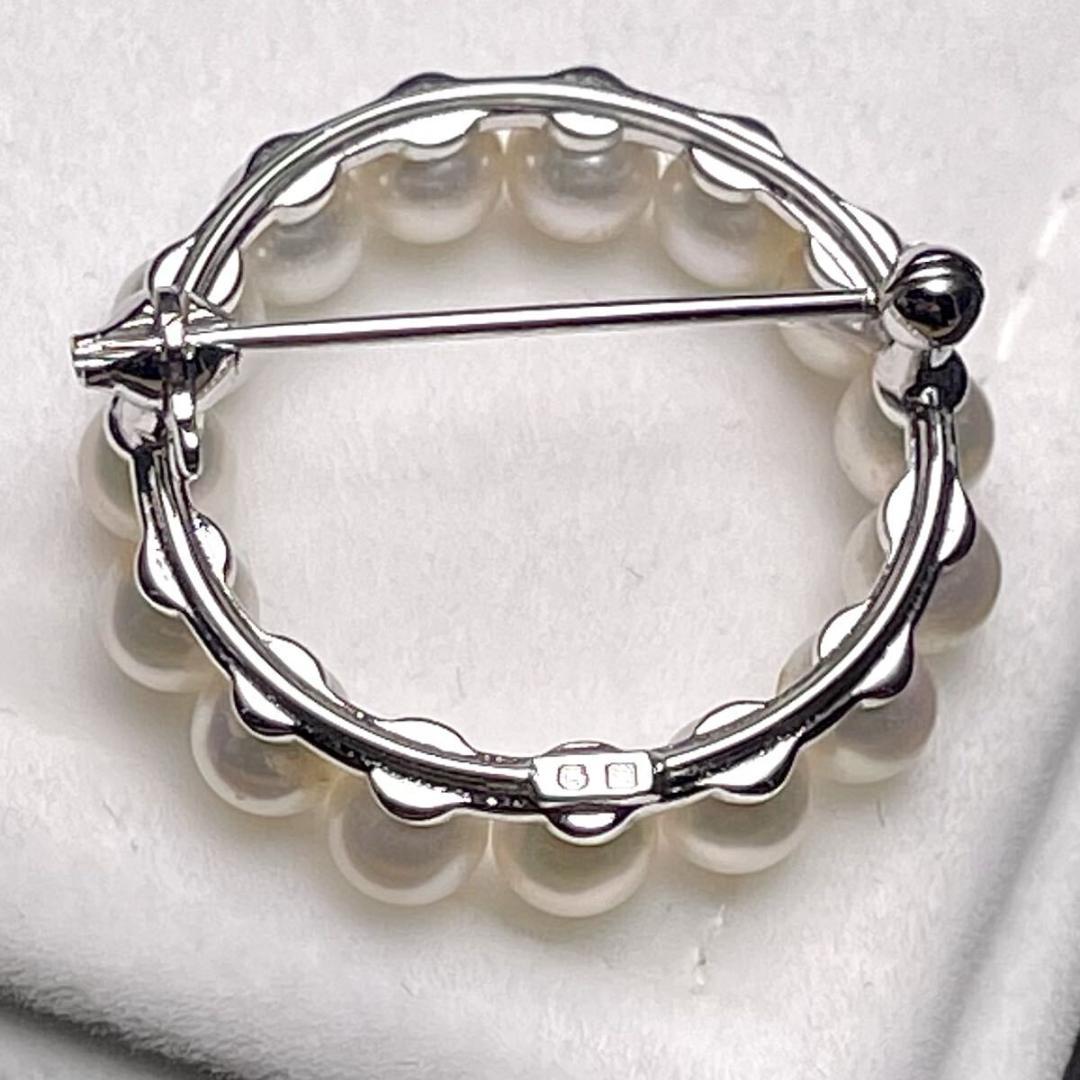 【MIKIMOTO/ミキモト】オーロラ アコヤパール 15P サークル ブローチ