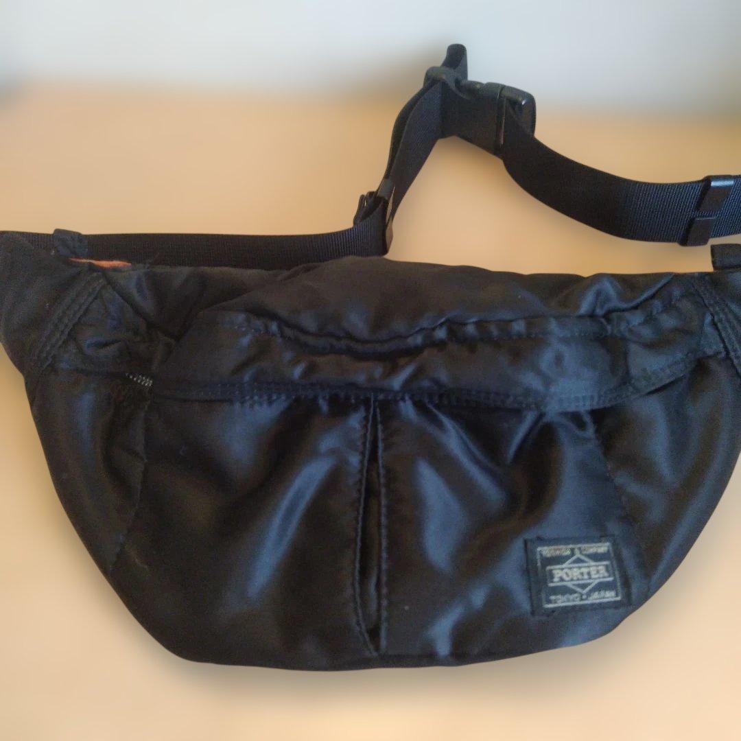 【美品】PORTER タンカー ウエストバッグ ボディバッグ 黒