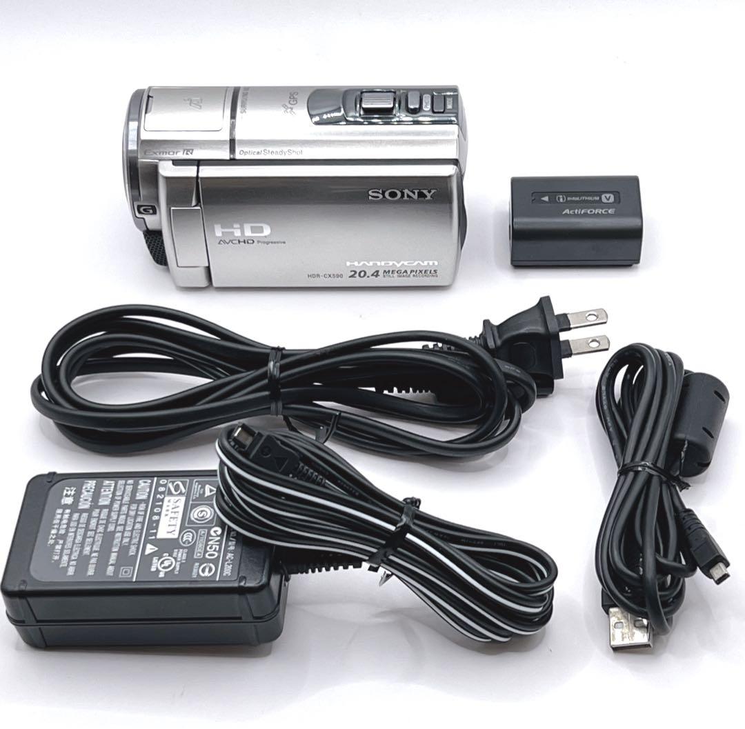 【美品】 SONY Handycam HDR-CX590V ビデオカメラ