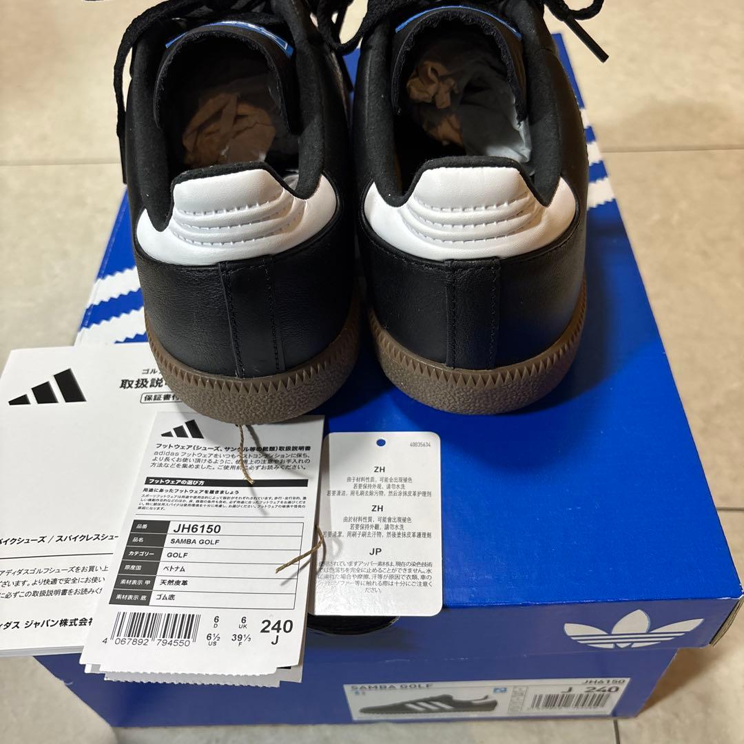 新品 室内試着のみ定価¥19800 adidas Golf SAMBA 24cm