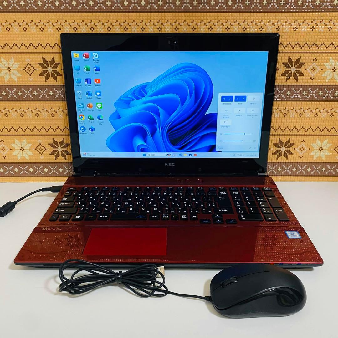 Y999 NECノートパソコンSSDメモリ8G第7世代Windows11オフィス