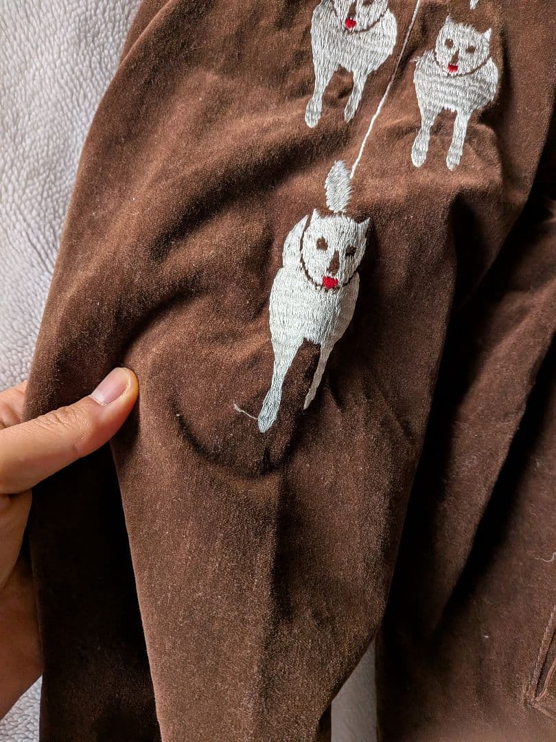 HOUSTON スカジャン アラスカ 別珍 刺繍 ジャケット