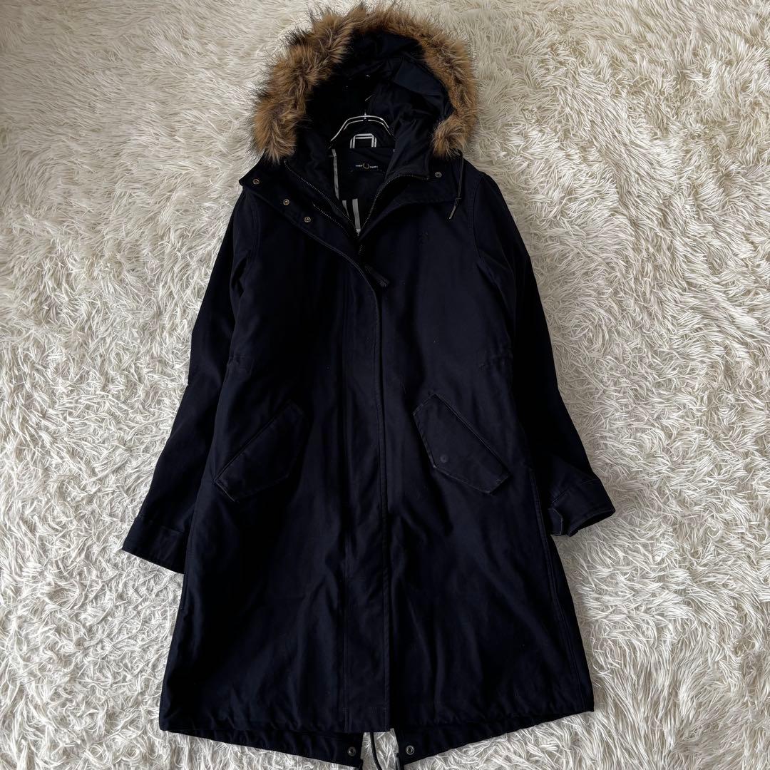 FRED PERRY✨5wayモッズダウンコート2点セット　ファーチェック　刺繍