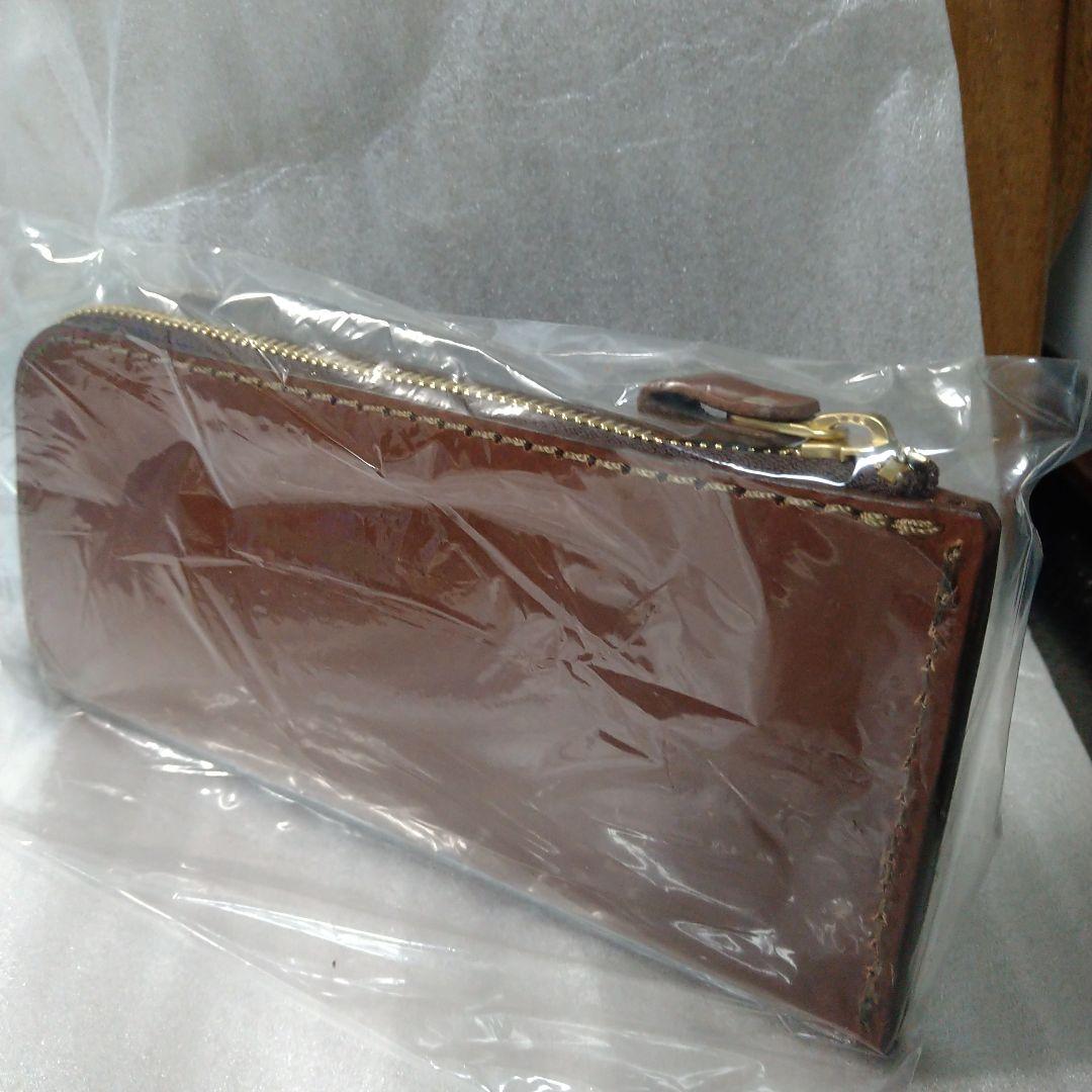 ヘルツL字ファスナー長財布（WL-3)チョコ