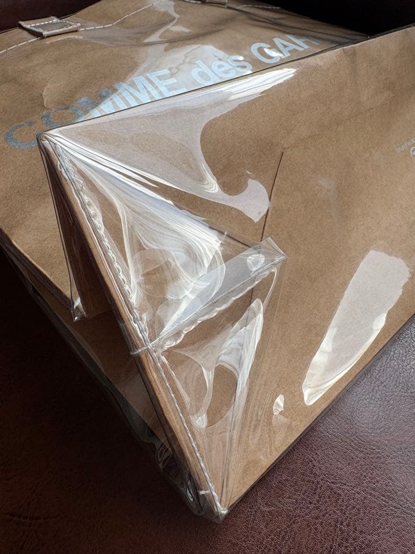 COMME des GARÇONS PVCトートバッグ ベージュ　美品