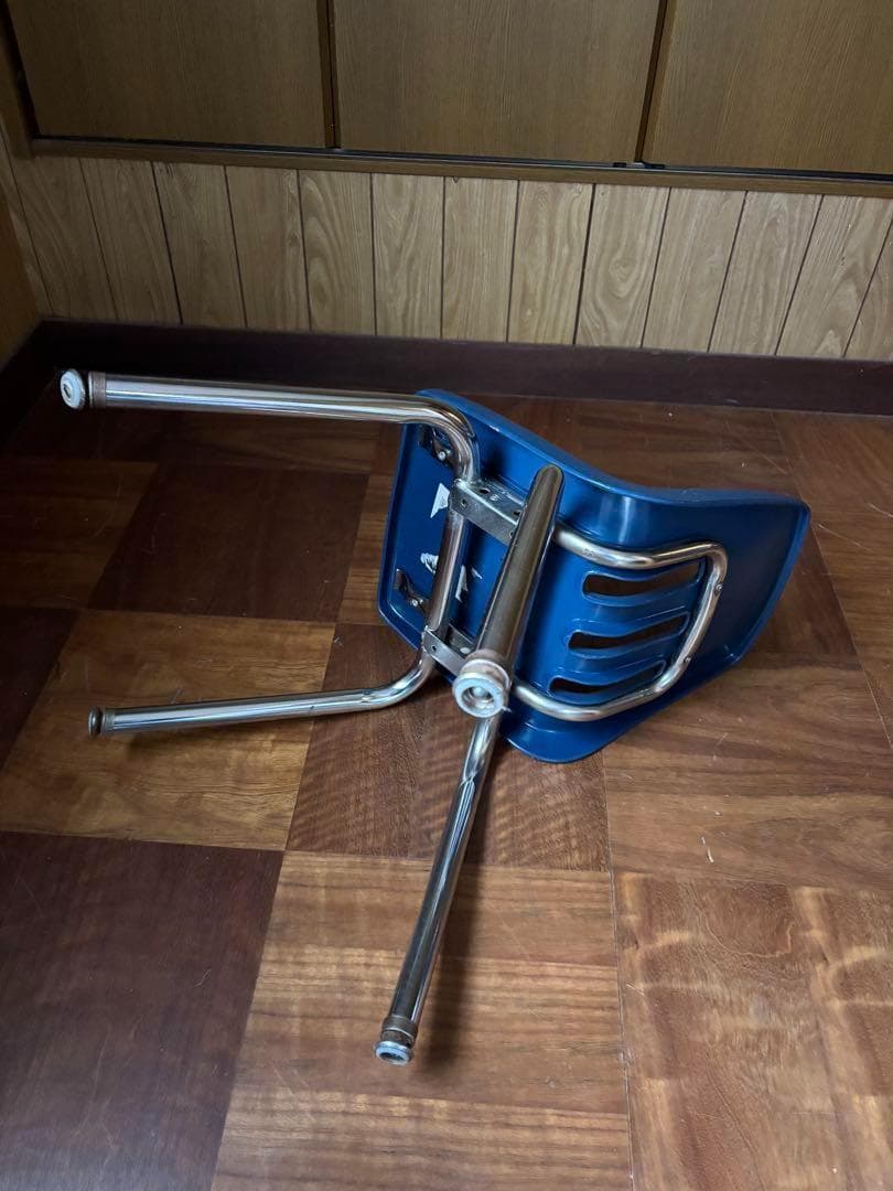 【希少】VIRCO ヴィンテージ スクールチェア アメリカ製 ブルーLA購入