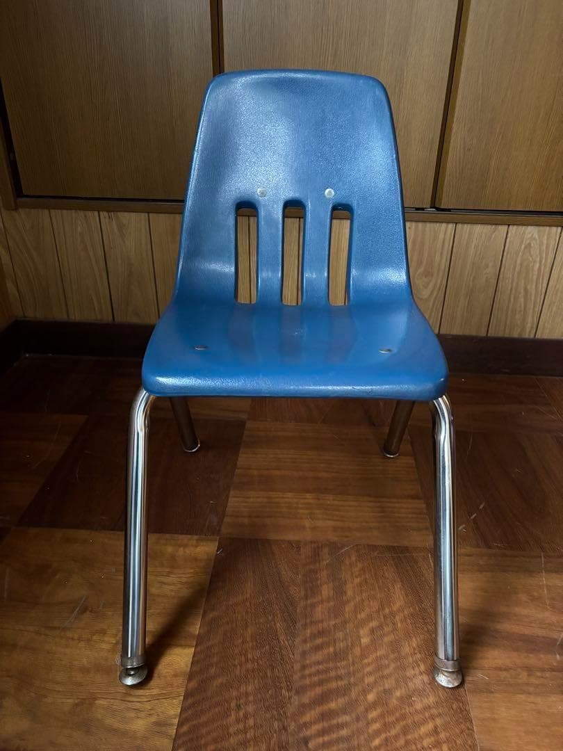 【希少】VIRCO ヴィンテージ スクールチェア アメリカ製 ブルーLA購入