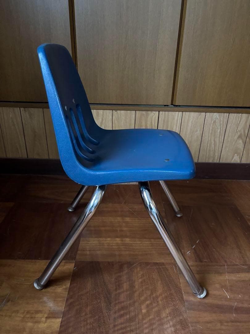 【希少】VIRCO ヴィンテージ スクールチェア アメリカ製 ブルーLA購入