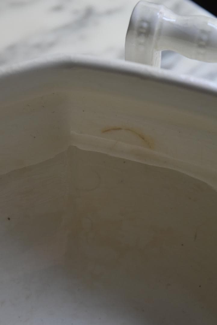 訳有　クレイユモントロー　オクトゴナル　スーピエ　印有　フランスアンティーク金継