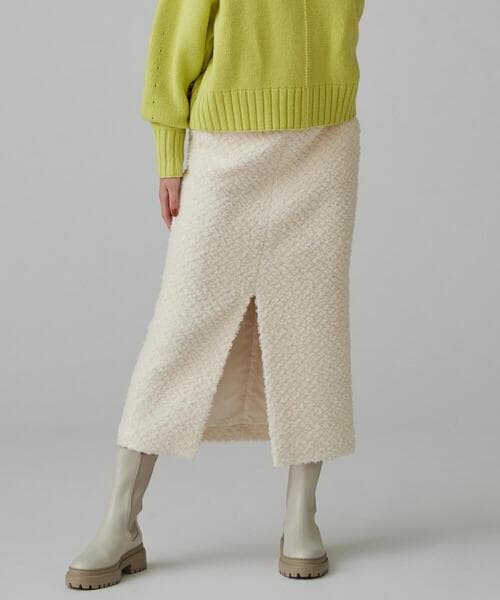 MACPHEE フラッフィー Iラインミディスカート TOMORROWLAND