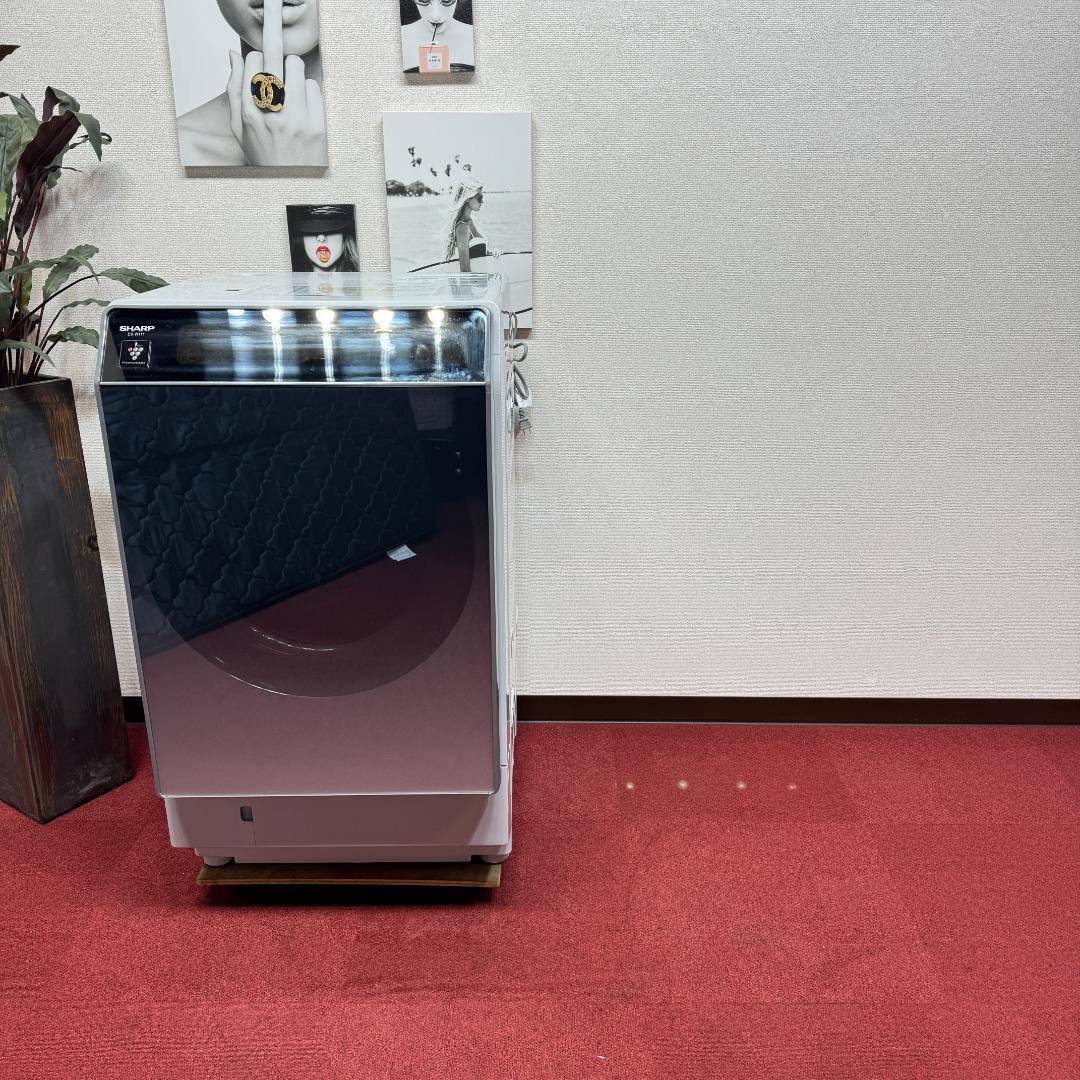 全国送料無料　超美品シャープミラーガラスドラム洗濯乾燥機型　11/6㎏