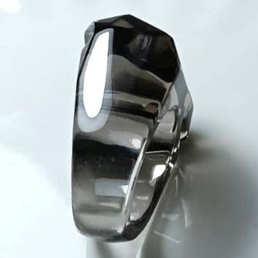 ♦2/2迄♦【美品】バカラ ルクソール リング クリスタル 指輪 グレー 10号