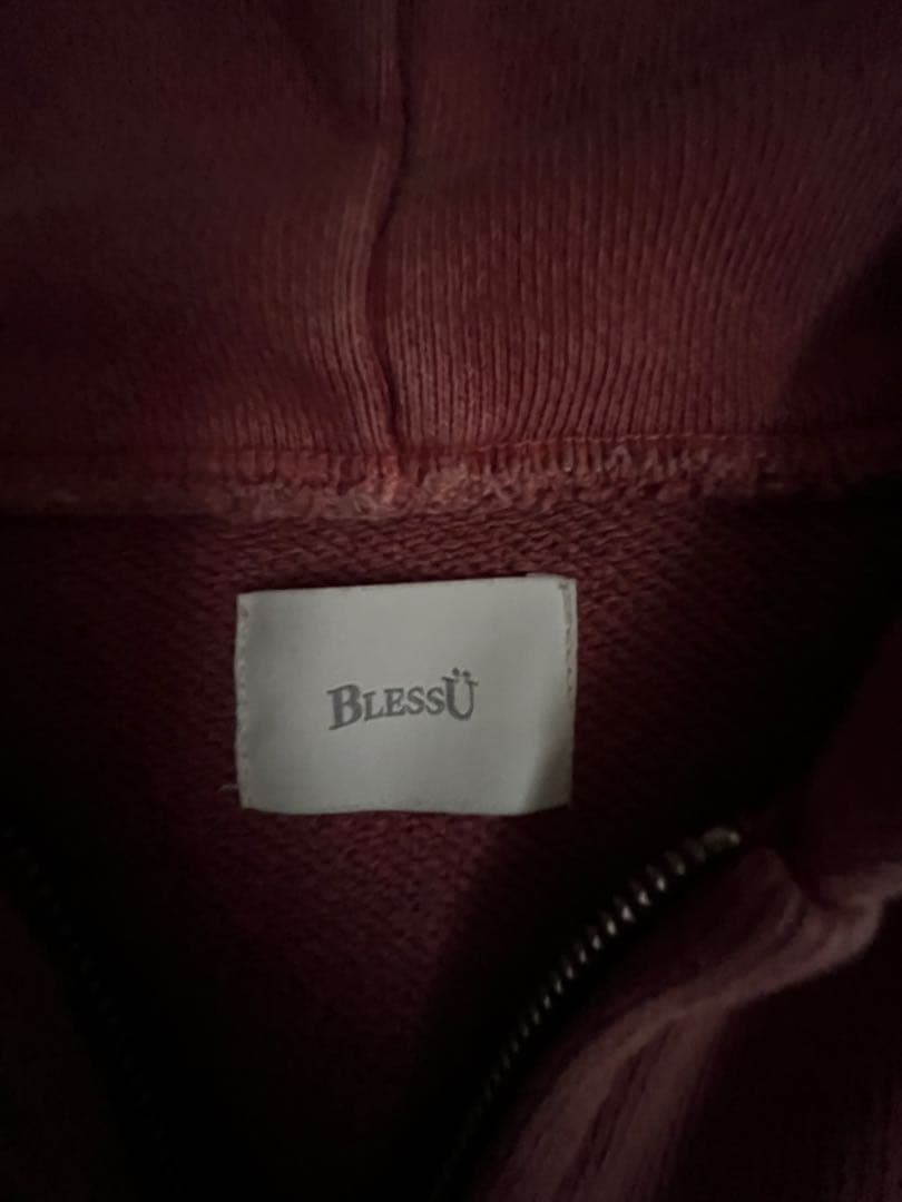 BLESSÜ ピンク ジップアップパーカー