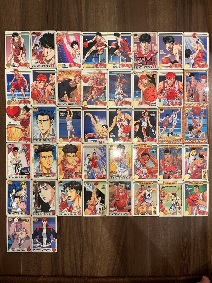 当時物レアスラムダンク　湘北高校42枚セット　カード　美品