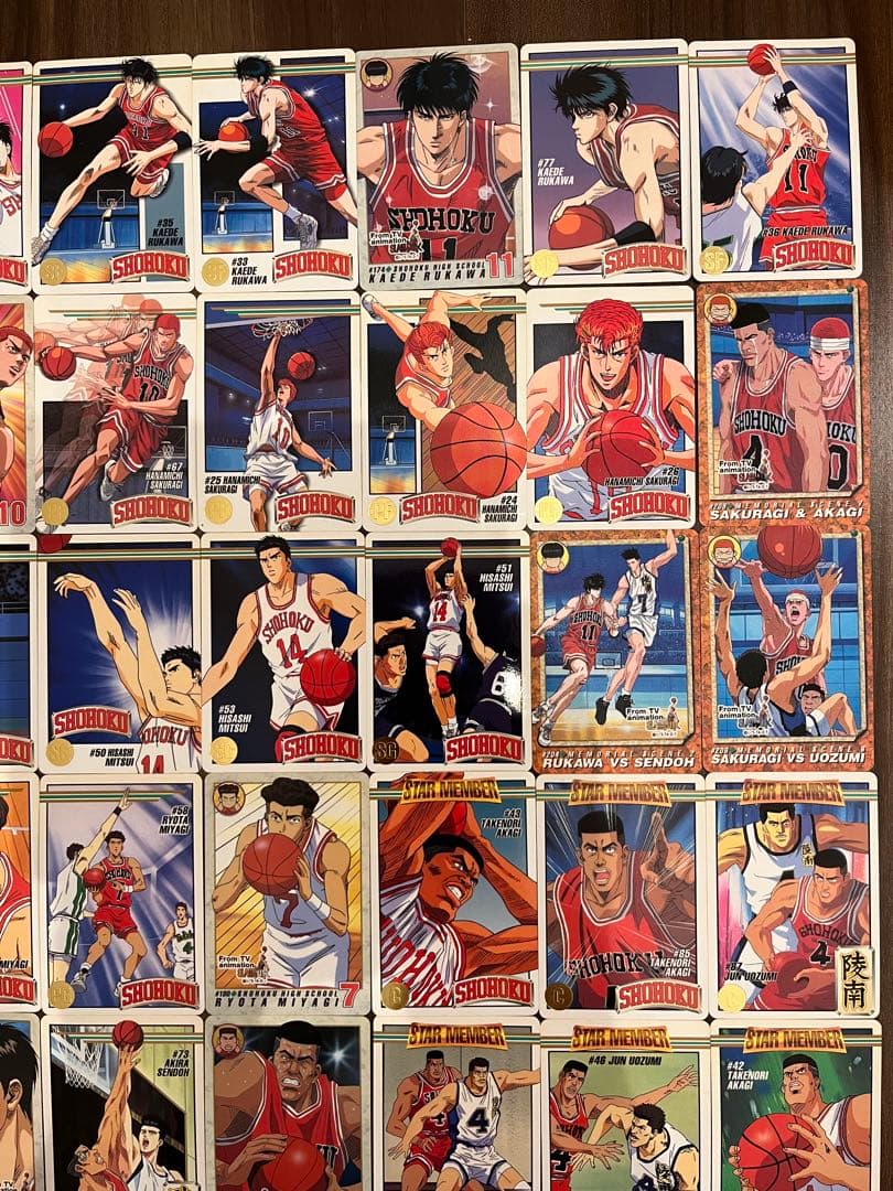 当時物レアスラムダンク　湘北高校42枚セット　カード　美品