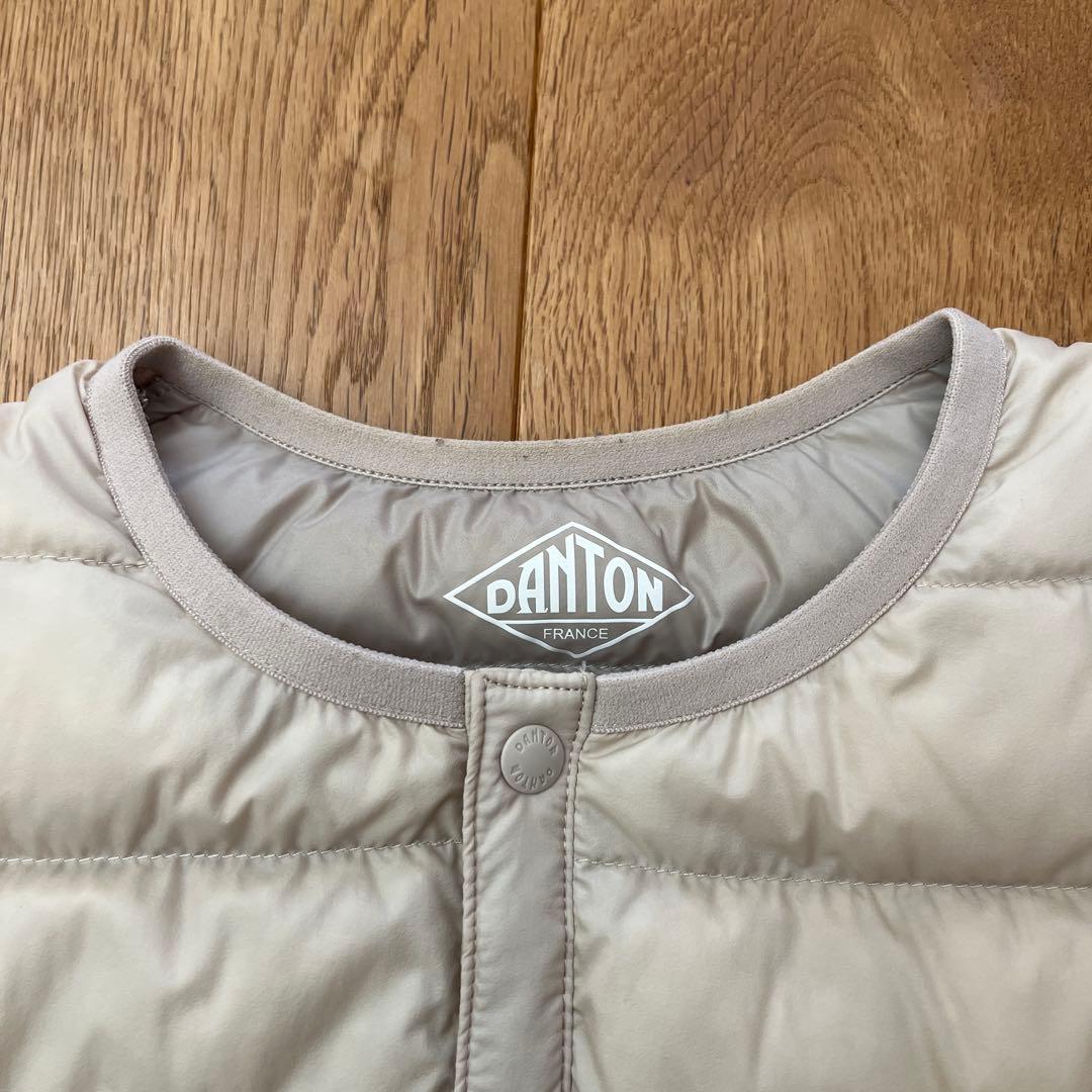 DANTON ダントン インナーダウン クルーネック オイスターホワイト 34