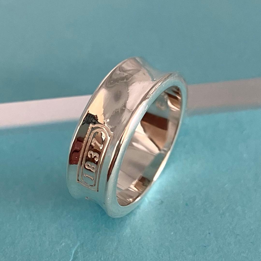 美品 TIFFANY＆Co ティファニー ナローリング 1837 約9号 925