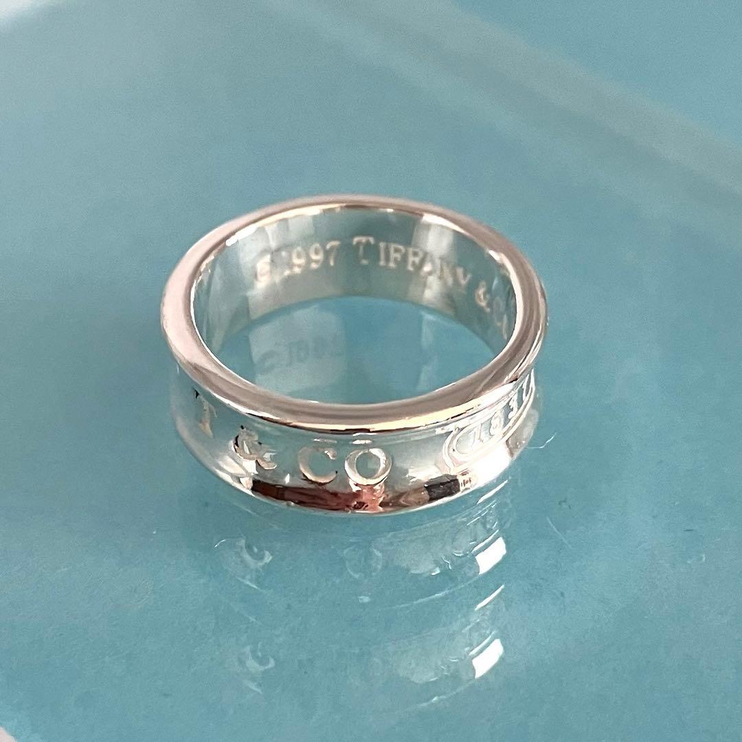 美品 TIFFANY＆Co ティファニー ナローリング 1837 約9号 925